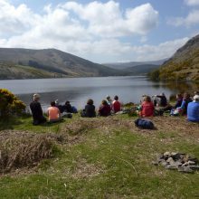 Lough Dan with people